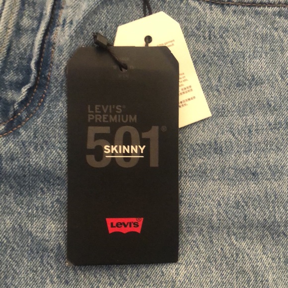 NWT! Levi’s 501 skinny jeans - no stretch. Perfect condition! - Picture 4 of 9